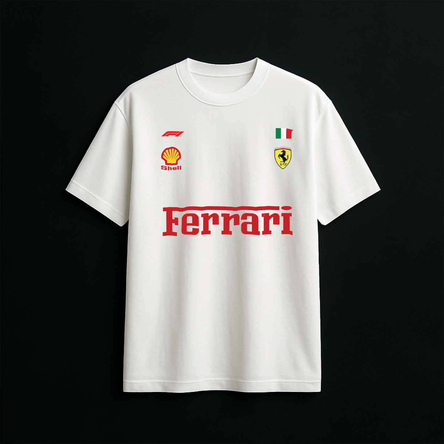 Ferrari F40 Heritage Oversized White T-Shirt