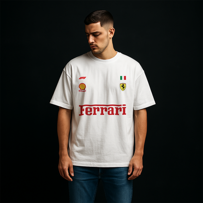 Ferrari F40 Heritage Oversized White T-Shirt