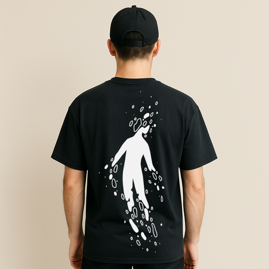 Drowning Oversized T-Shirt Black