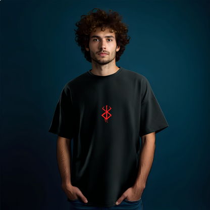 Berserk Skull Oversized Black T-Shirt